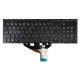 HP Omen 15-DC0047NS Laptop Tastatur, ohne Rahmen, schwarz CZ/SK, mit Hintergrundbeleuchtung